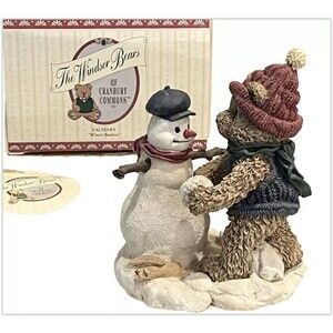 Vintage Windsor Bears -Winter Buddies, Snowman FIGURINE Holiday Christmas #587
